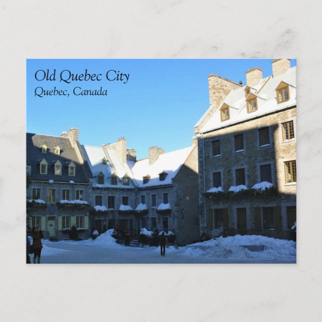 Postal Ciudad Antigua de Quebec, Quebec, Canadá (Anverso)