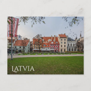 Postal Ciudad antigua de Riga en otoño