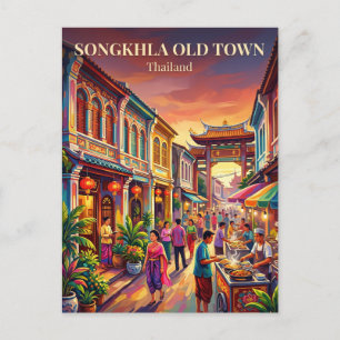 Postal Ciudad antigua de Songkhla Tailandia