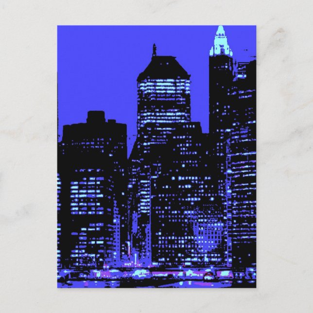 Postal Ciudad Azul de Nueva York (Anverso)