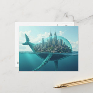Postal Ciudad Ballena Surrealista