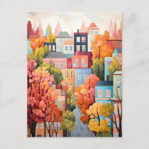 Postal Ciudad colorida