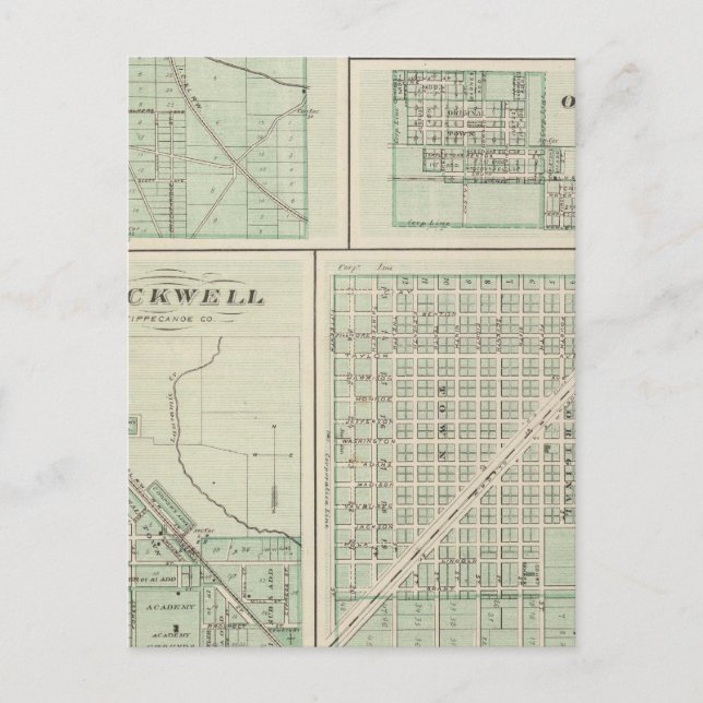 Postal Ciudad corporativa de Fowler, Benton Co (Anverso)