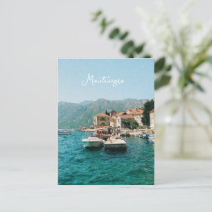 Postal Ciudad costera de Perast, Montenegro