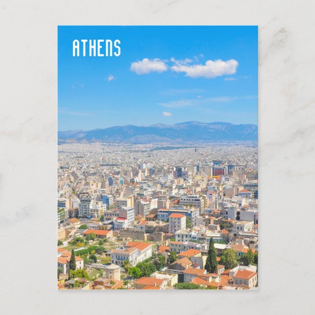 Postal Ciudad de Atenas, Grecia (Anverso)