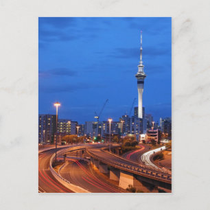 Postal Ciudad de Auckland en Dusk