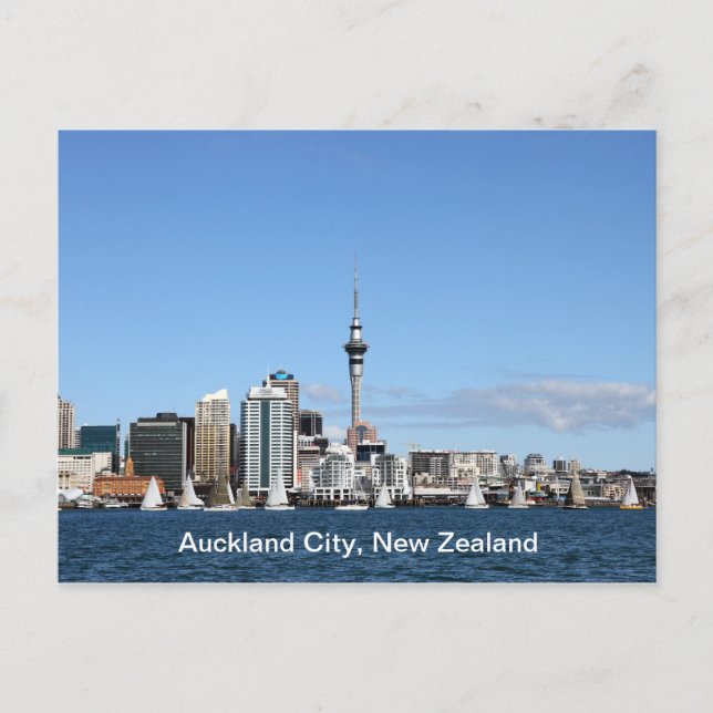 Postal Ciudad de Auckland, Nueva Zelanda por día (Anverso)