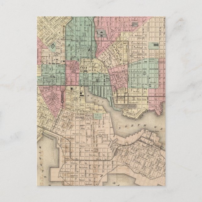 Postal Ciudad de Baltimore, Maryland (Anverso)