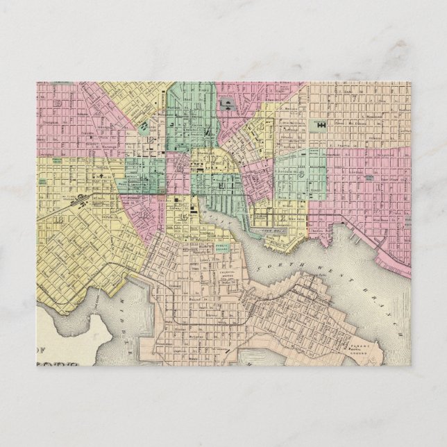 Postal Ciudad De Baltimore Maryland (Anverso)
