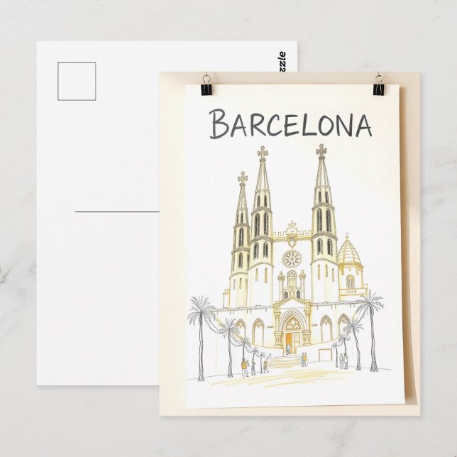 Postal Ciudad de Barcelona (Anverso / Reverso)