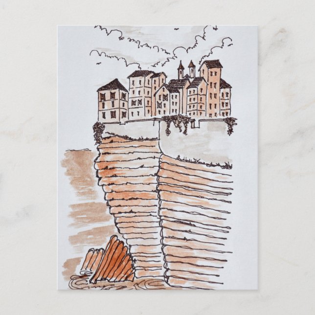 Postal Ciudad de Bonifacio, Córcega, Francia (Anverso)