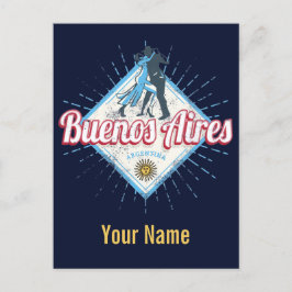 Postal Ciudad de Buenos Aires Argentina retro tango vinta