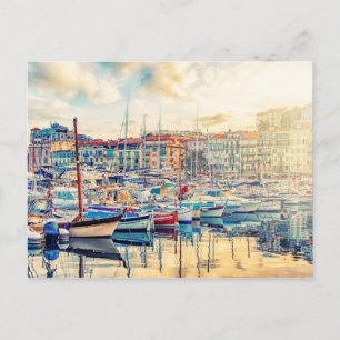 Postal Ciudad de Cannes por la noche