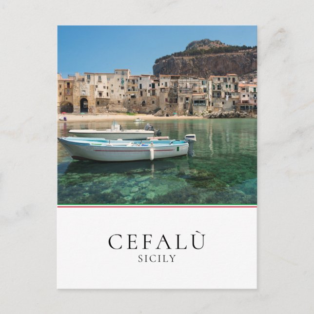 Postal Ciudad de Cefalu en Sicilia (Anverso)