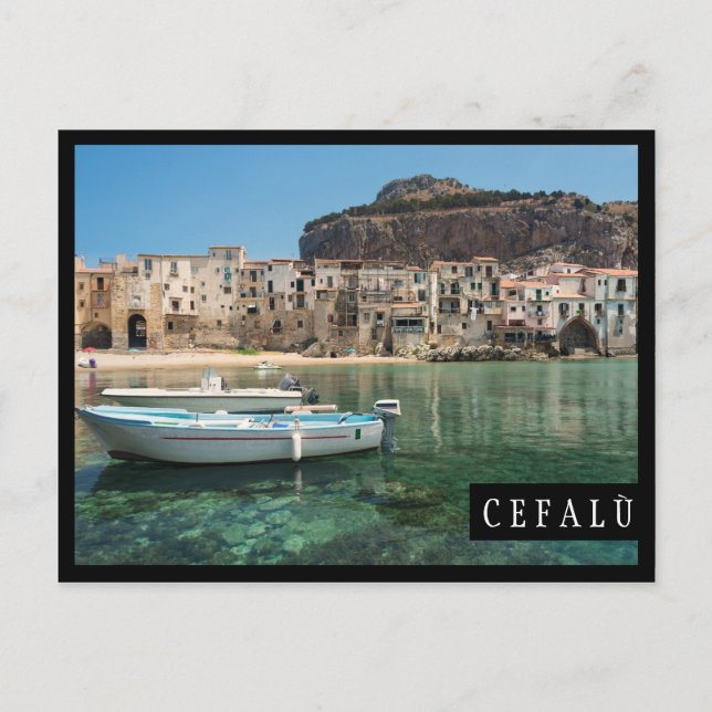 Postal Ciudad de Cefalu en Sicilia (Anverso)
