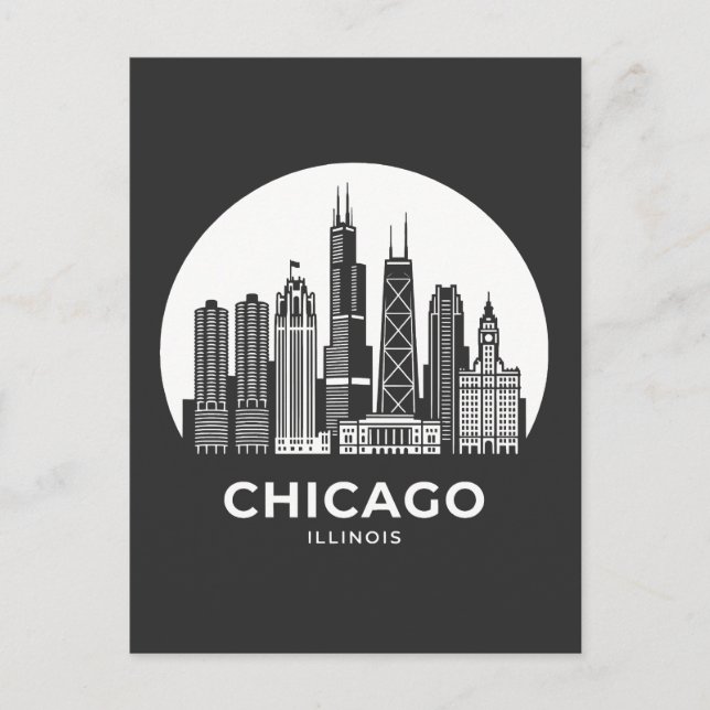 Postal Ciudad de Chicago Illinois (Anverso)
