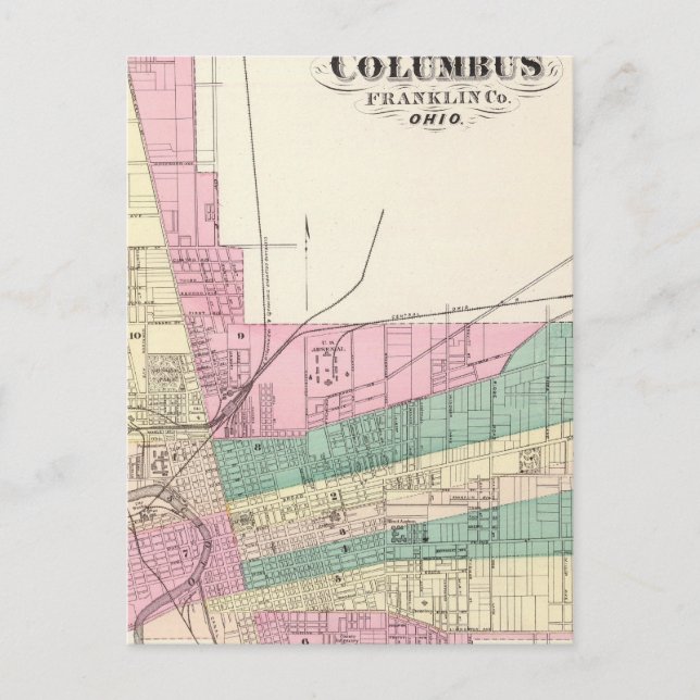 Postal Ciudad de Columbus, condado de Franklin, Ohio (Anverso)