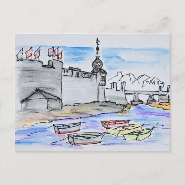 Postal Ciudad de Concarneau | Finisterre, Bretaña (Anverso)