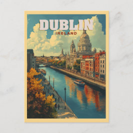 Postal Ciudad de Dublín Irlanda - Viajes Retro