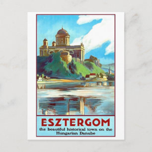 Postal Ciudad de Esztergom en el río Danubio, Hungría, vi