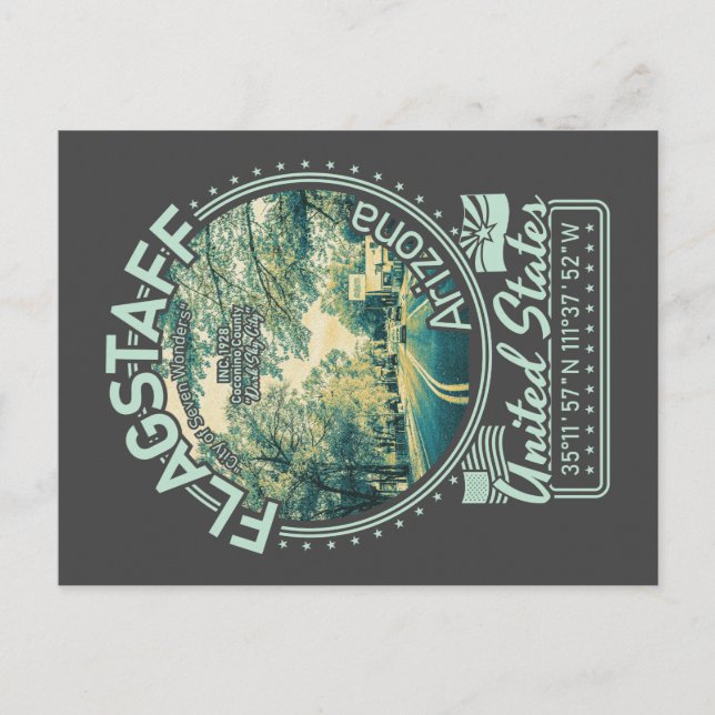 POSTAL CIUDAD DE FLAGSTAFF - ESTADO DE ARIZONA (Anverso)