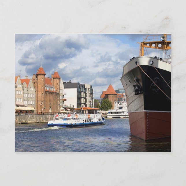 Postal Ciudad de Gdansk en Polonia (Anverso)