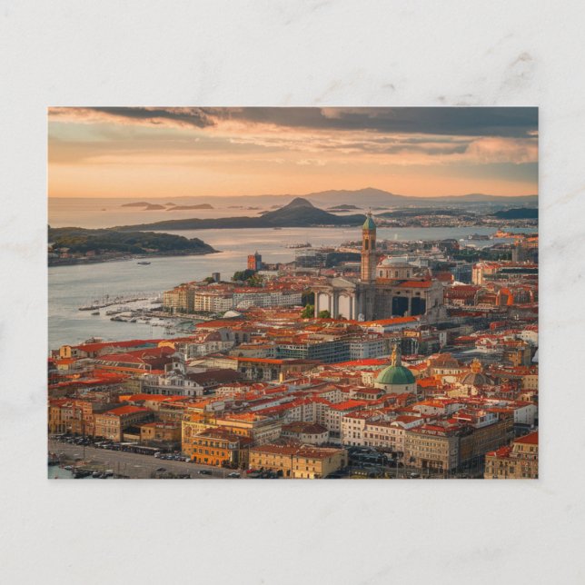 Postal Ciudad de Génova Italia Viajes (Anverso)