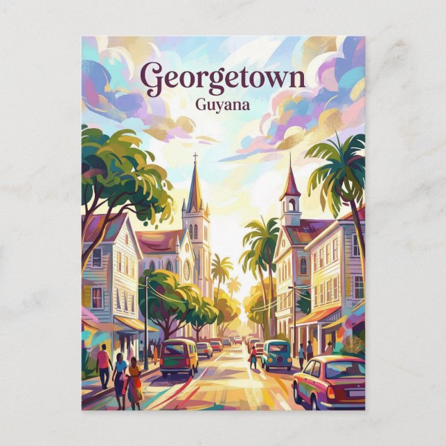 Postal Ciudad de Georgetown Guyana (Anverso)