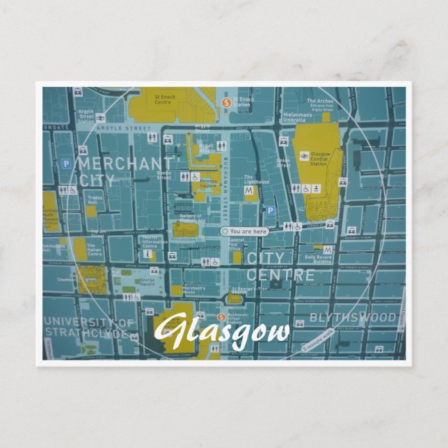 Postal ciudad de glasgow (Anverso)