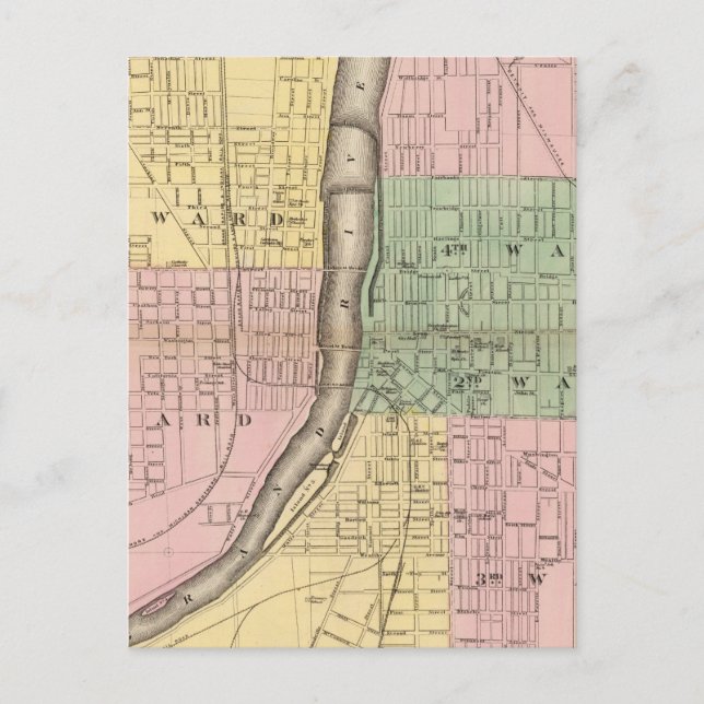 Postal Ciudad de Grand Rapids, condado de Kent (Anverso)