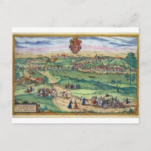 Postal Ciudad de Grodno, de 'Civitates Orbis Terraru