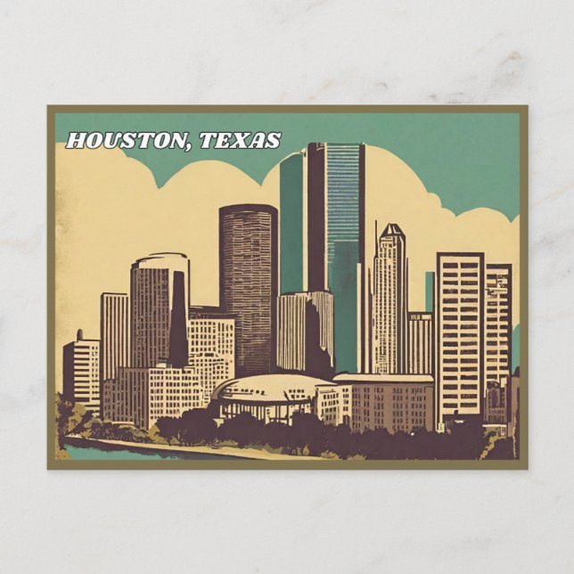 Postal Ciudad de Houston, Texas (Anverso)