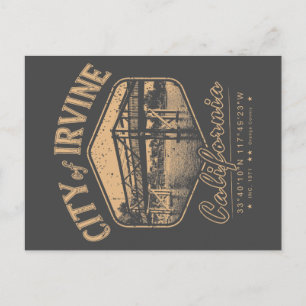 POSTAL CIUDAD DE IRVINE NARANJA CALIFORNIA VINTAGE