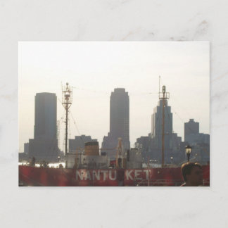 Postal Ciudad de Jersey vista desde Manhattan