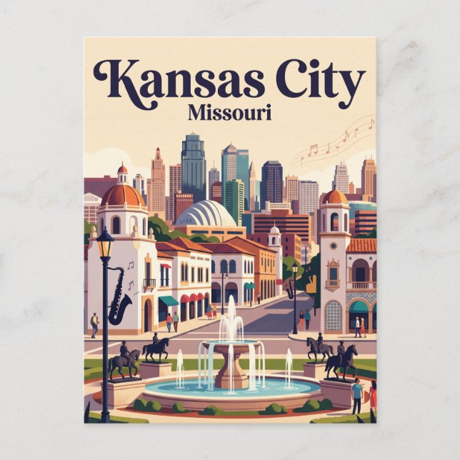 Postal Ciudad de Kansas, Misuri (Anverso)
