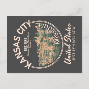 POSTAL CIUDAD DE KANSAS - VINTAGE DE MISSOURI