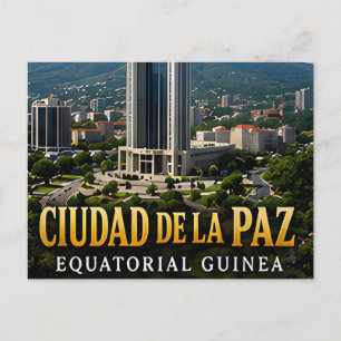Postal Ciudad de la Paz Guinea Ecuatorial Recuerdo de Via