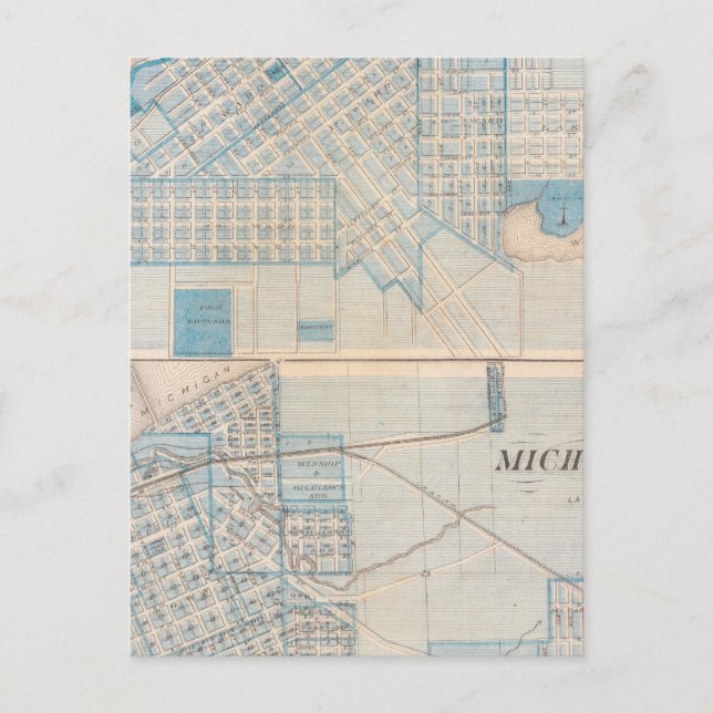 Postal Ciudad de La Porte Michigan (Anverso)