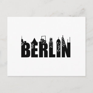 Postal Ciudad de los rascacielos del horizonte de Berlín