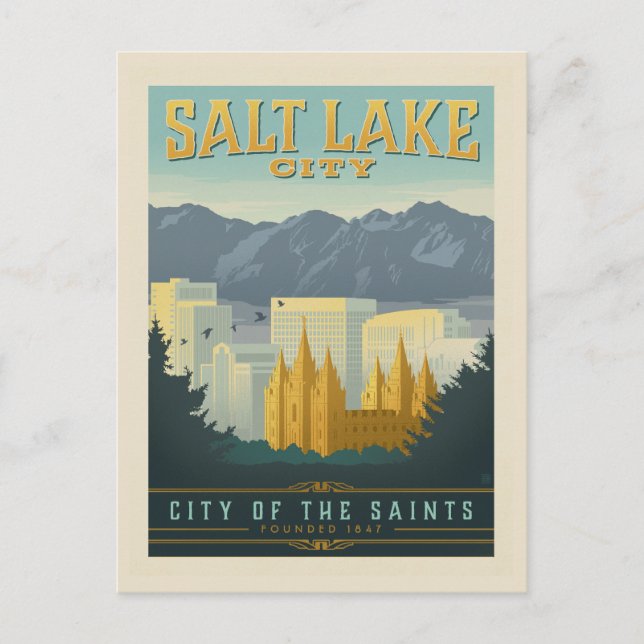 Postal Ciudad de los Santos | Salt Lake City, Utah (Anverso)