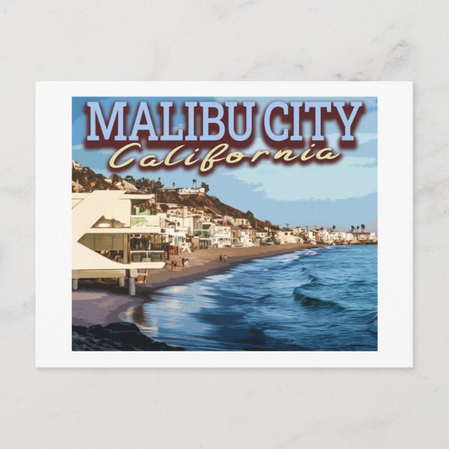 POSTAL CIUDAD DE MALIBU - LOS ÁNGELES CALIFORNIA (Anverso)