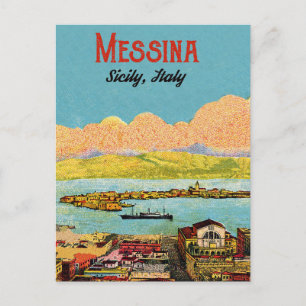 Postal Ciudad de Messina, Sicilia, Italia