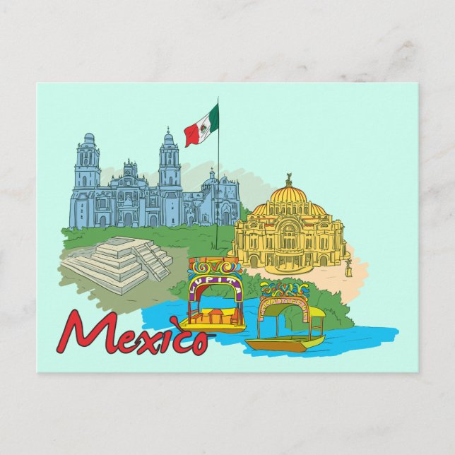 Postal Ciudad de México, Ciudad Famosa de México (Anverso)