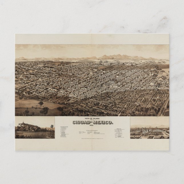 Postal Ciudad de México, México (1890) (Anverso)