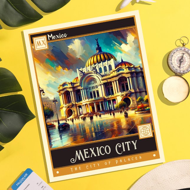 Postal Ciudad de México, México | Pintura de época (Subido por el creador)