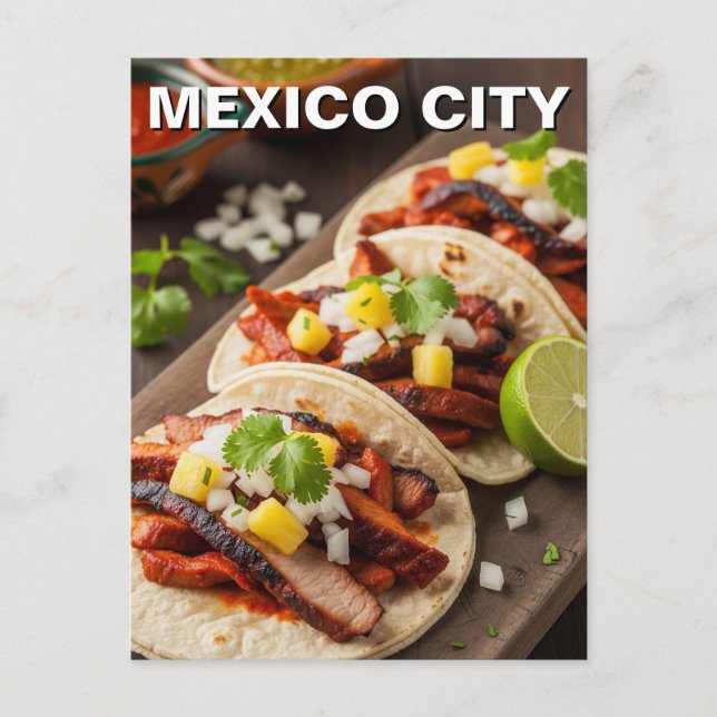 Postal Ciudad de México Tacos al pastor (Anverso)