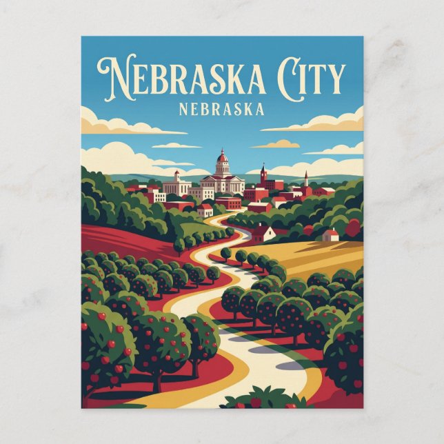 Postal Ciudad de Nebraska EE. UU. (Anverso)