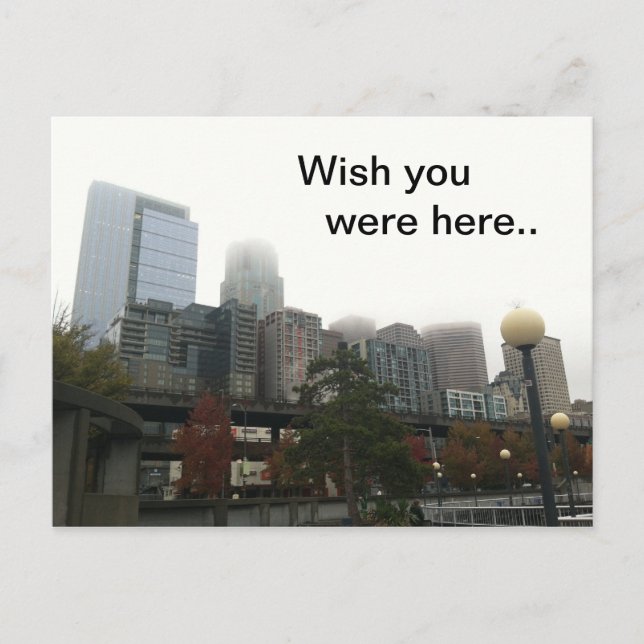 Postal Ciudad de niebla (Anverso)