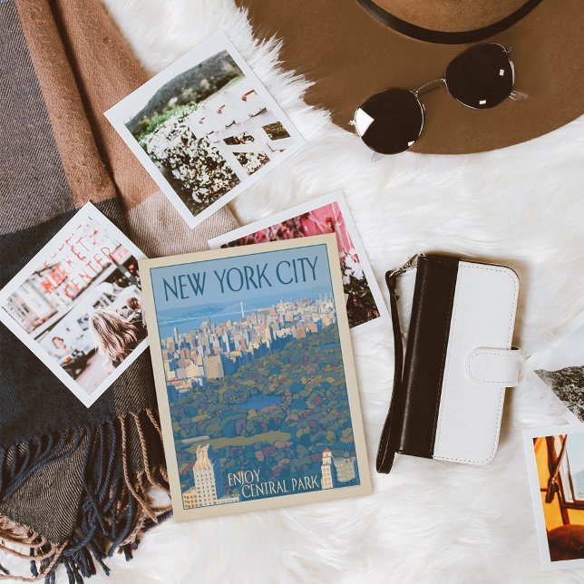 Postal Ciudad de Nueva York | Central Park (Postcard on bed)