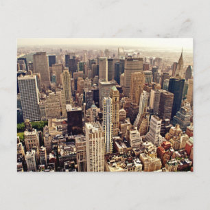 Postal Ciudad de Nueva York desde arriba